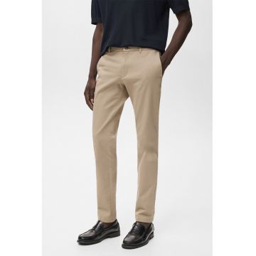 Pantaloni chino din amestec de bumbac - Maro nisip