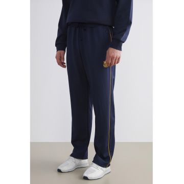 Pantaloni de trening cu buzunare cu fermoar - Bleumarin