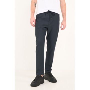 Pantaloni de trening slim fit cu snur de ajustare - Gri carbune