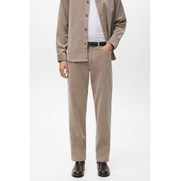 Pantaloni regular-fit cu talie medie - Grej