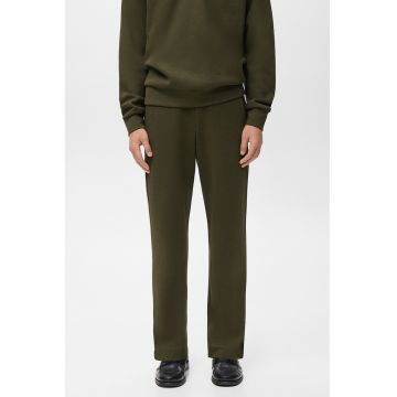 Pantaloni relaxed fit cu snur de ajustare - Kaki inchis