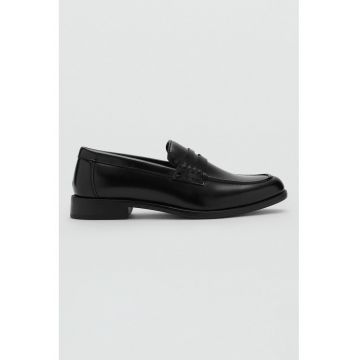 Pantofi loafer de piele ecologica - Negru