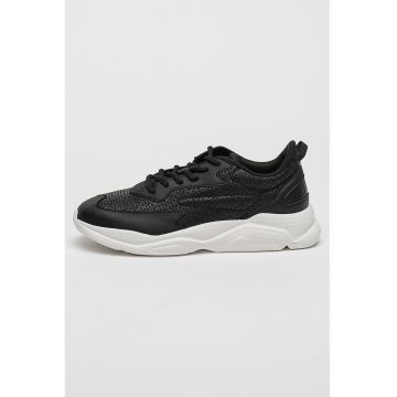 Pantofi sport cu logo Leon - Negru