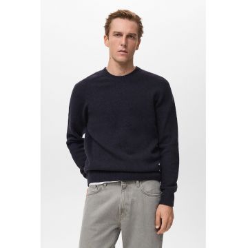 Pulover din amestec de lana - Negru