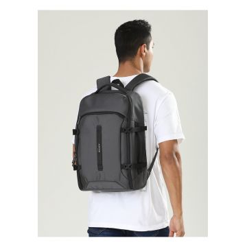 Rucsac cu buzunare multiple si bretele laterale - Gri