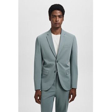 Sacou cu buzunare cu clapa - Albastru prafuit