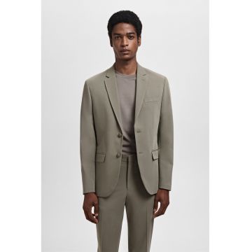 Sacou regular fit cu nasturi - Gri inchis