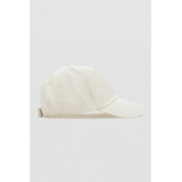 Sapca din amestec de lyocell cu bareta ajustabila - pentru baseball - Crem