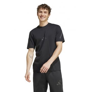 Tricou de bumbac cu imprimeu logo Z.N.E - Negru