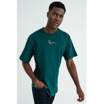 Tricou de bumbac cu logo - Verde