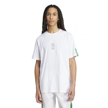 Tricou din bumbac cu logo - Alb/Verde