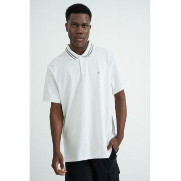 Tricou polo din bumbac - Alb murdar