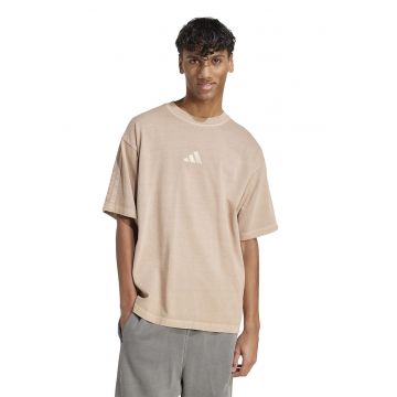 Tricou supradimensionat de bumbac - Maro nisip