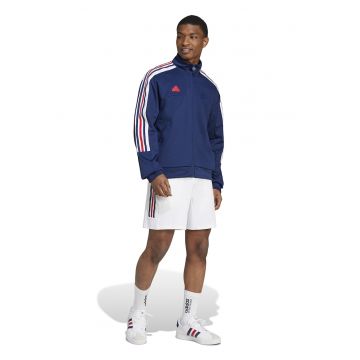 Bluza de trening cu fermoar House of Tiro Nations - Rosu/Alb optic/Bleumarin