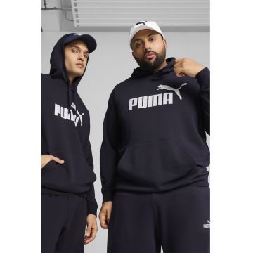 Hanorac cu logo si buzunar kangaroo - Albastru ultramarin