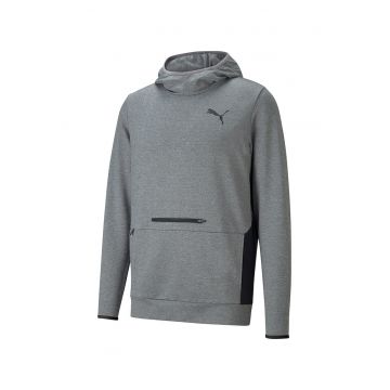 Hanorac slim fit pentru fitness dryCELL RTG - Gri melange