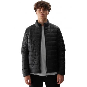 Jacheta barbati  M376 - negru - puf sintetic reciclat - impermeabil - croiala obisnuita