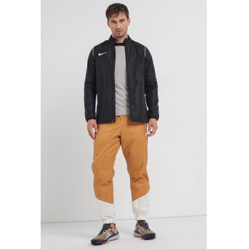 Jacheta cu logo contrastant pentru fotbal - Alb/Negru