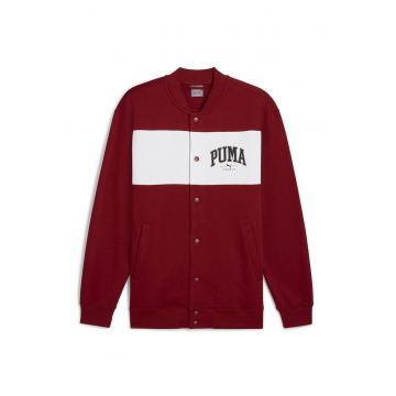 Jacheta cu logo pe piept si buzunare oblice - Alb/Rosu vermillion