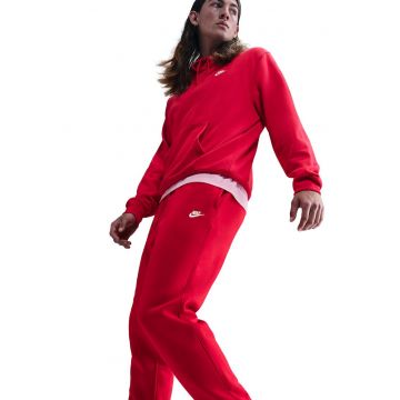 Pantaloni de trening cu logo si snur de ajustare - Rosu