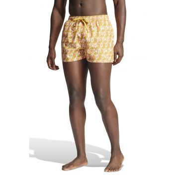 Pantaloni scurti de baie cu snur in talie - Galben