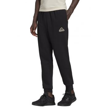 Pantaloni sport cu snururi pentru antrenament - Negru