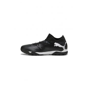 Pantofi mid-high pentru fotbal Future 7 Match - Alb/Negru