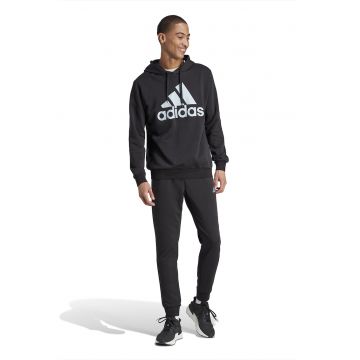 Trening cu imprimeu logo si gluga - Negru