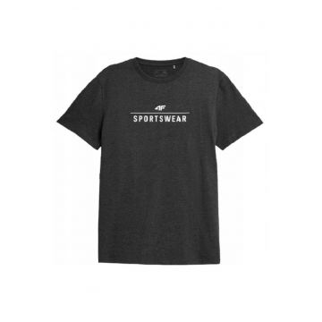 Tricou barbati -  Bumbac/Poliester - Gri inchis - 654844 - Negru