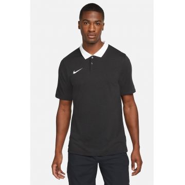 Tricou polo cu tehnologie Dri-Fit - pentru fotbal - Alb/Negru