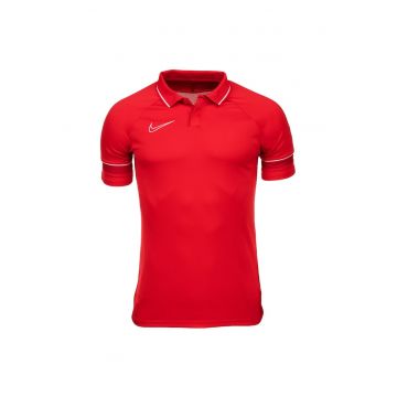 Tricou polo DF Academy -  Poliester - Rosu/Alb - Rosu/Alb