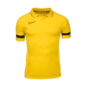 Tricou polo DF Academy21 -  Poliester - Galben/Negru