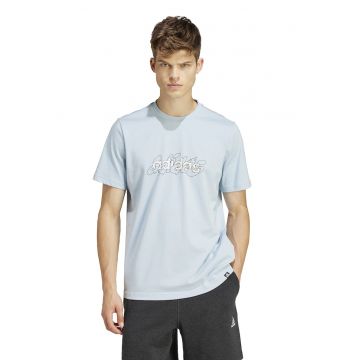 Tricou regular fit cu imprimeu logo Illust - Albastru glaciar