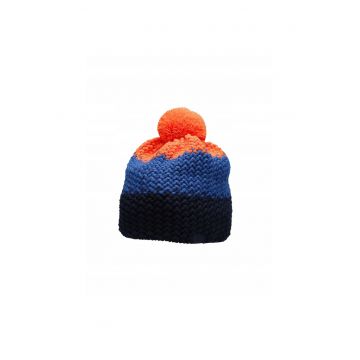 Caciula pentru barbati -  Acril - Albastru/Portocaliu