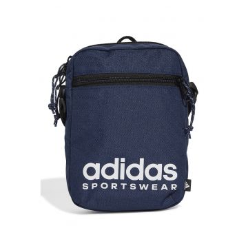 Geanta crossbody cu logo si fermoar Festival - Albastru inchis