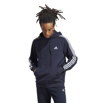 Hanorac din bumbac Essentials 3-Stripes - Albastru inchis