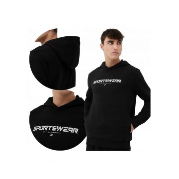 Hanorac sport barbati -  Bumbac/Poliester - Negru - Marimea