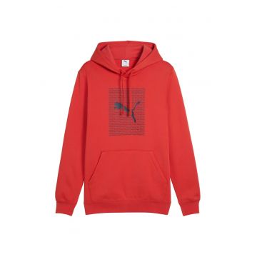 Hanorac sport barbati - fabricat din material bumbac si poliester - rosu