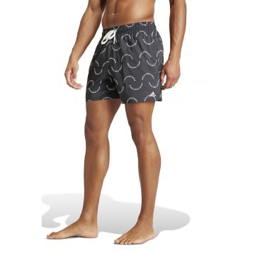 Pantaloni scurti de baie cu imprimeu logo - Negru stins