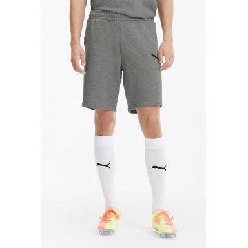 Pantaloni scurti din amestec de bumbac pentru fotbal Goal 23 - Negru/Gri melange