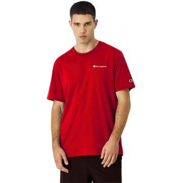 Tricou barbatesc  rosu - bumbac - croiala standard - logo mic