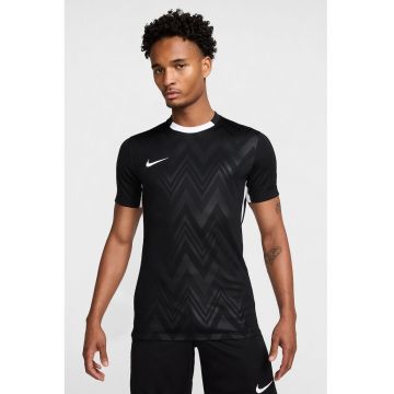 Tricou cu tehnologie Dri-FIT - pentru fotbal - Negru/Alb optic