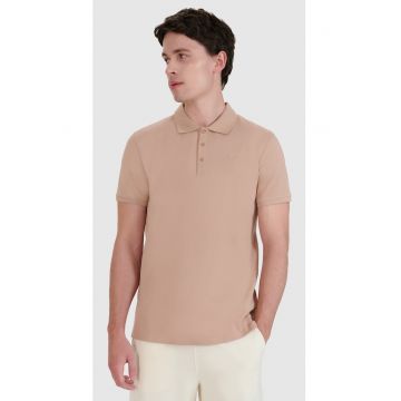 Tricou Polo Barbati  Bej - Bumbac 100% - S-XXL - Bej