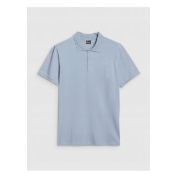 Tricou Polo Barbati Sportstyle Albastru - Bumbac 100% -  S-XXL - Croiala Regular - Guler Clasic 3 Nasturi