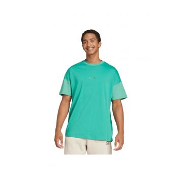 Tricou sport barbatesc  verde - bumbac - croiala lejera