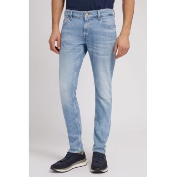 Blugi slim fit cu aspect decolorat Miami - Alb murdar/Albastru deschis