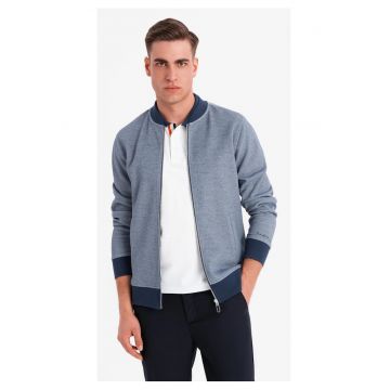 Bluza de trening cu fermoar - Albastru inchis