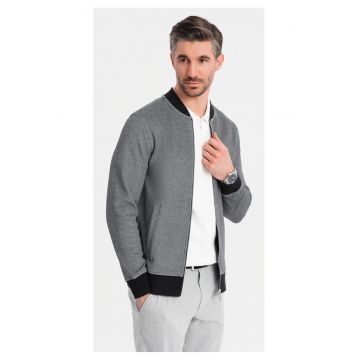 Bluza de trening cu fermoar - Negru