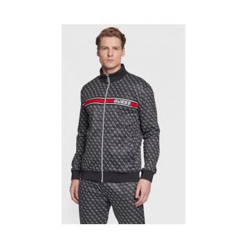 Bluza sport cu fermoar si logo