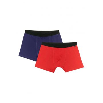 Boxeri barbati  M059 - Rosu/Bleumarin